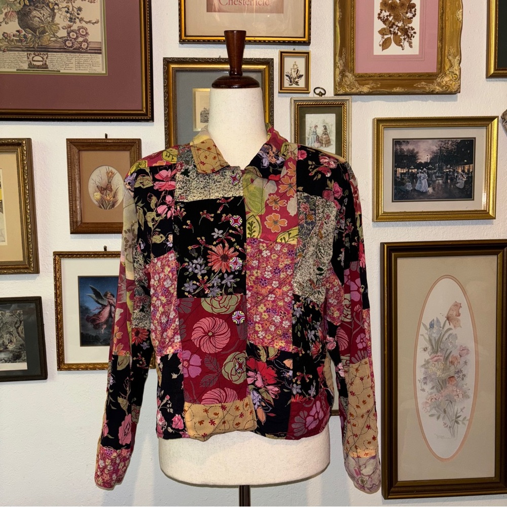 Floral Patchwork Quilted Jacket